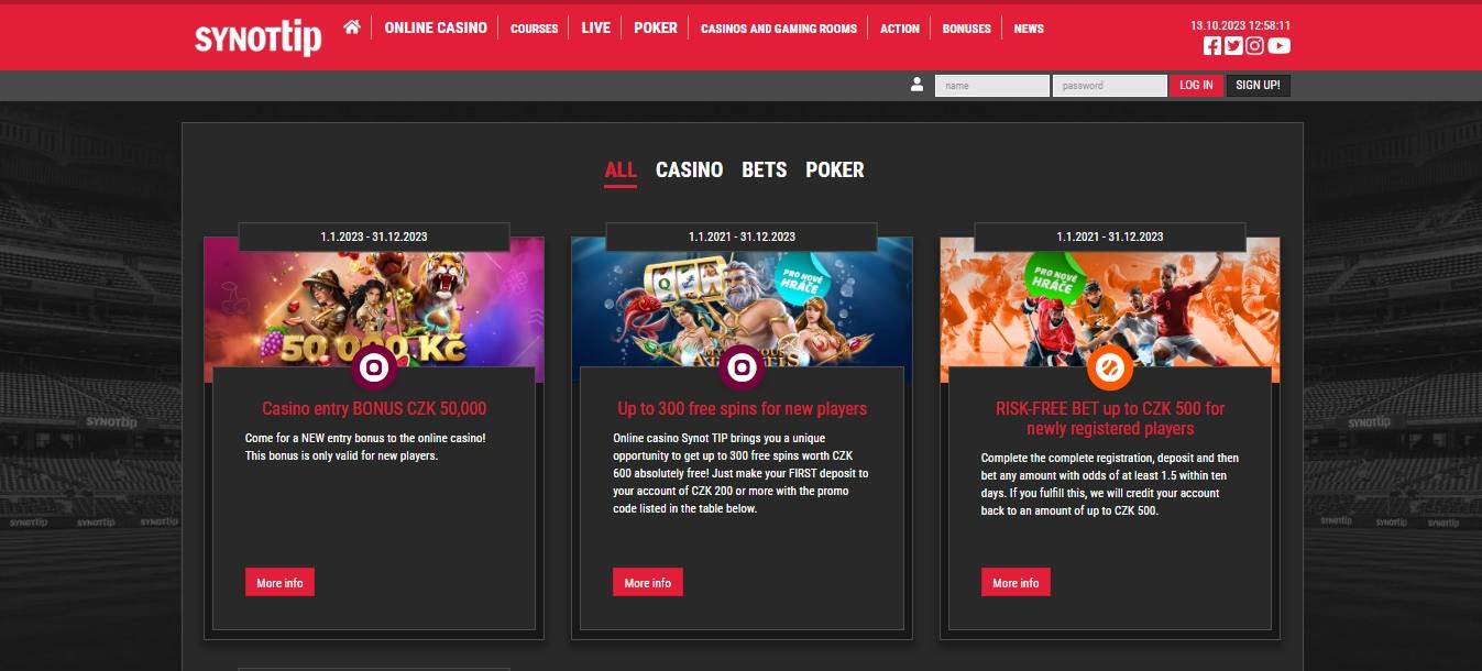 Synottip Casino Bonuses