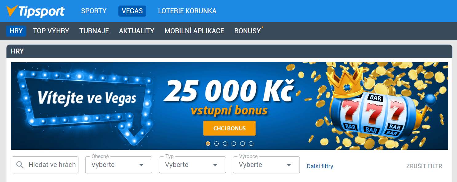 Tipsport uvítací bonus