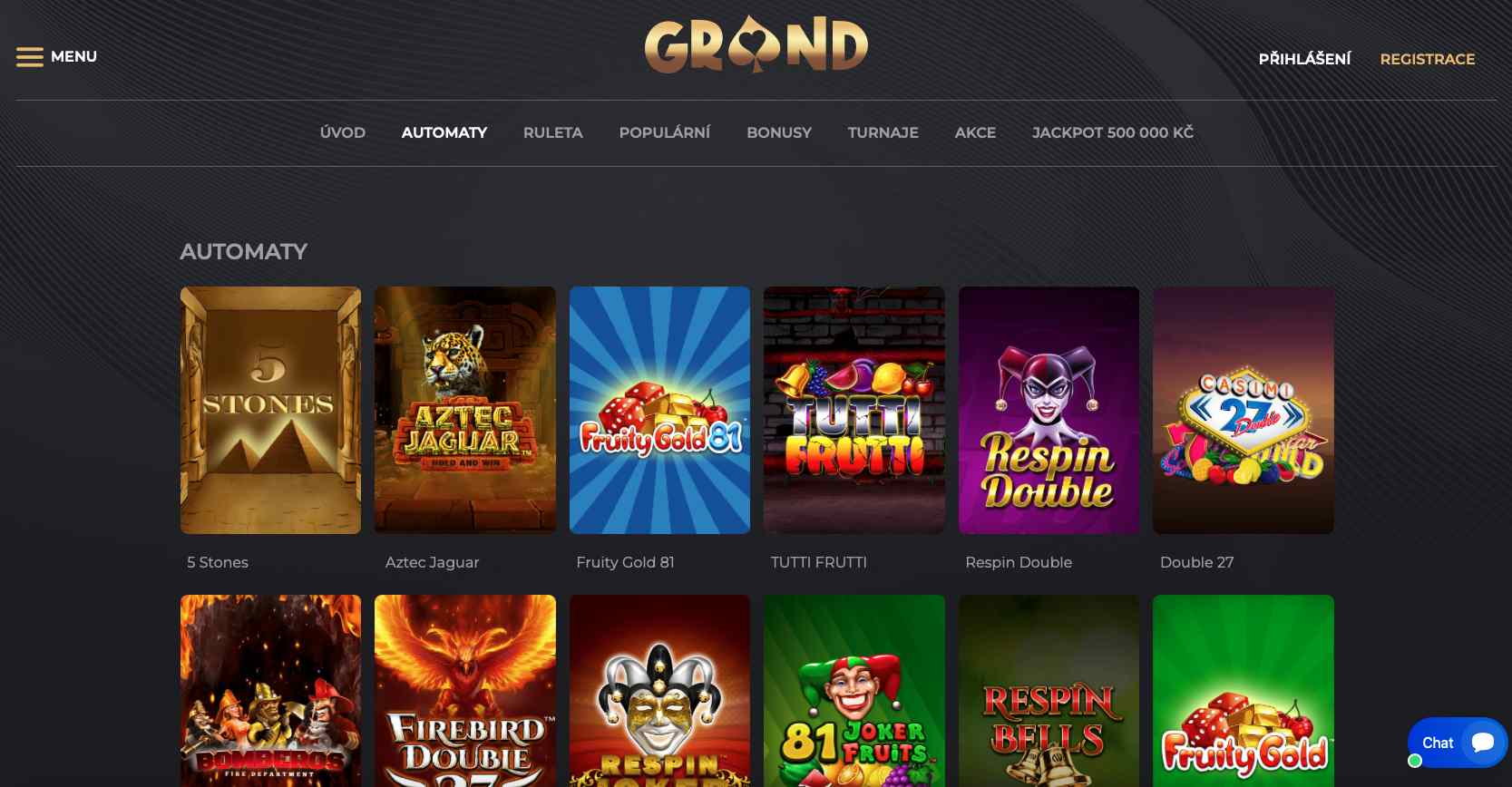 Grandwain Výběr hry v casinu