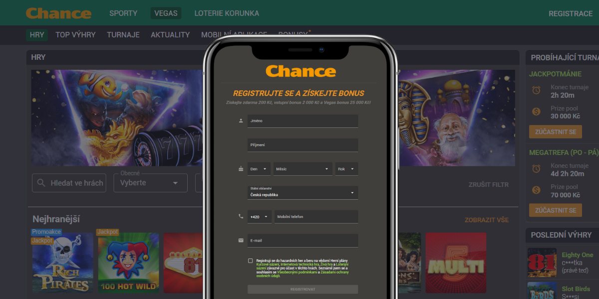 Registrace přes chance