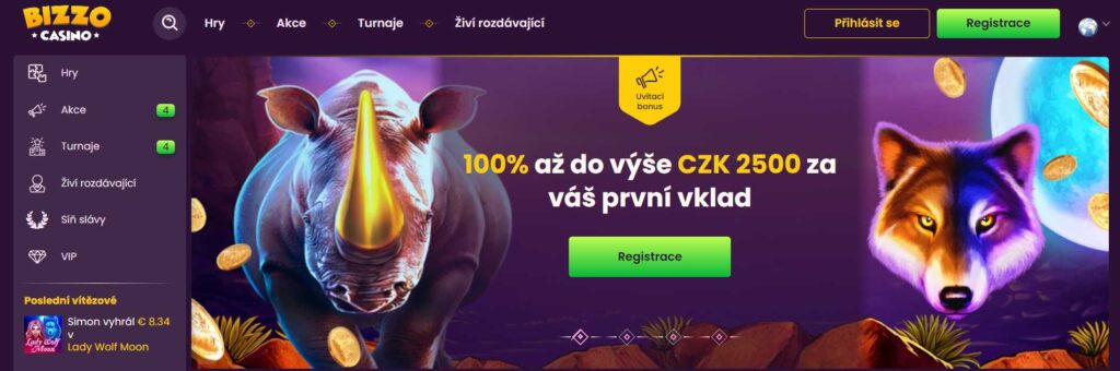 Uvítací bonus BizzoCasino
