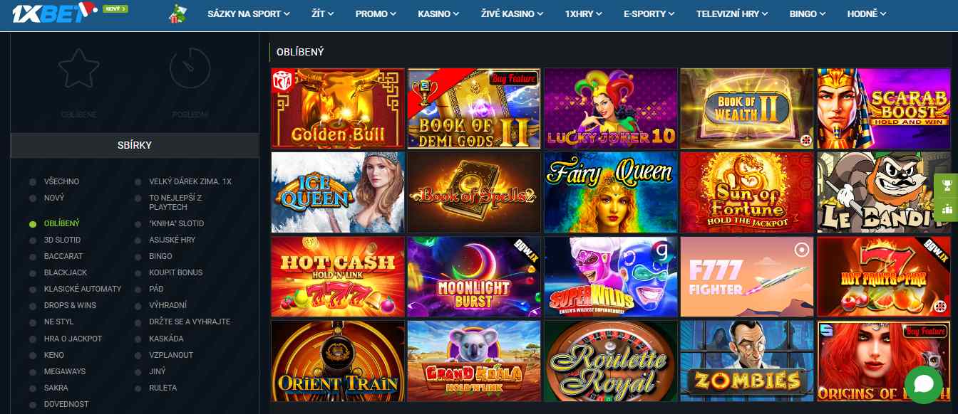 1xBet Casino Games CZ