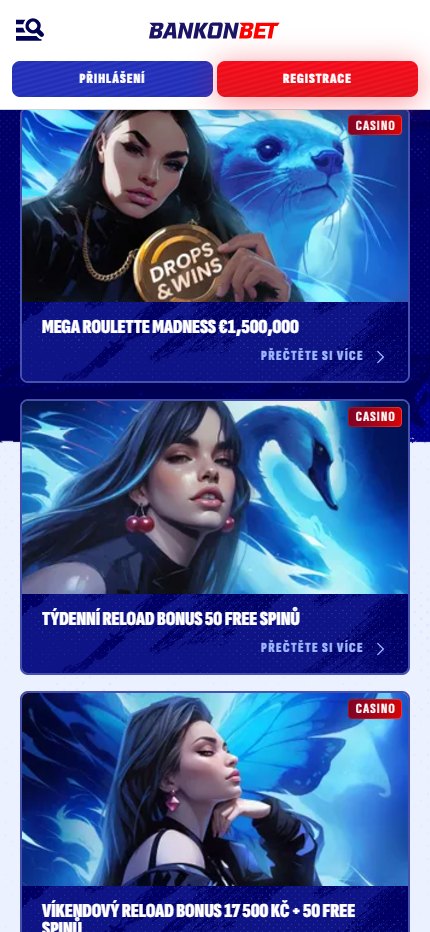 Bankonbet Casino Bonuses Czech (mobile screen) , ceska-kasina.com
